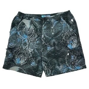 Reel Legends Board Shorts Men's Large 6 Pockets Swim Trunks Beach Stretch Waist